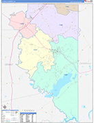 La Salle County Wall Map Color Cast Style